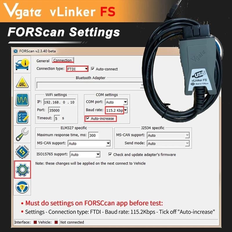 Vgate vLinker FS Для Ford ELM327 FORScan HS/MS-CAN OBD2 Автомобильный Диагностический Сканер Интерфейсные Инструменты OBDII Для Mazda ELM 327 OBD 2