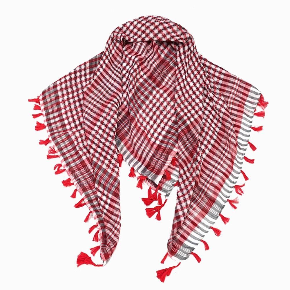 with Tassel Head Neck Scarf Costume Desert Scarf Arabic Scarf Arab Shemagh Headscarf  for Men Women