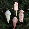 Colorful Ice Cream Pendant Foam Hanging Painted Ornaments Christmas Resin Pendant  New Year Party
