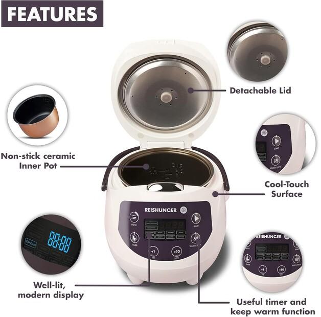 Рисоварка Reishunger Digitaler Mini, белая (542-MDRK)