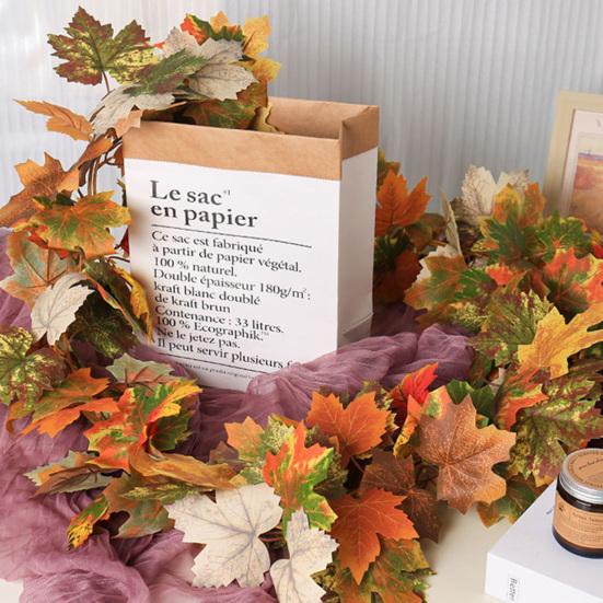 175/200 см искусственная гирлянда из кленовых листьев для дома, сада, помещения, улицы, подвесные искусственные красные листья, растения, виноградная лоза, украшение на Хэллоуин, осенний фестиваль урожая