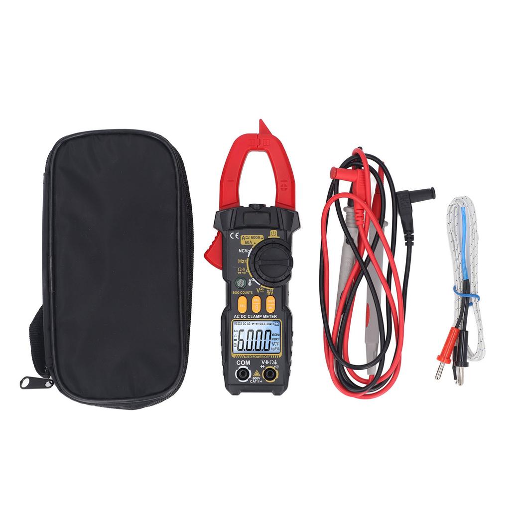 Цифровые токоизмерительные клещи ЖК-дисплей 6000 отсчетов Мультиметр для переменного/постоянного тока напряжения диода температуры