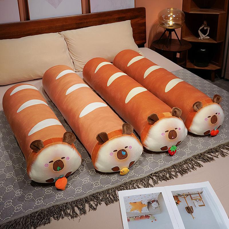 Мультяшная капибара, багетная подушка, плюшевая игрушка-кукла, кукла капибара, домашняя подушка, кукла-марионетка