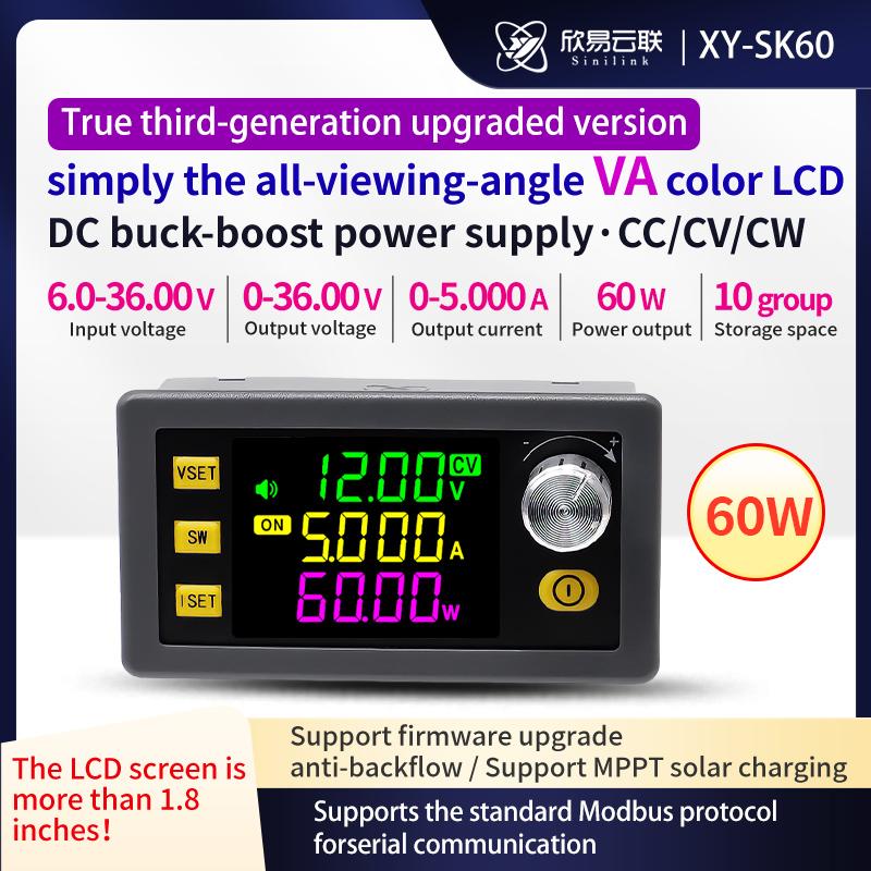 SK60 5A MPPT CC CV источник питания регулятор напряжения WiFi RS485 Modbus понижающий повышающий преобразователь солнечный зарядный модуль
