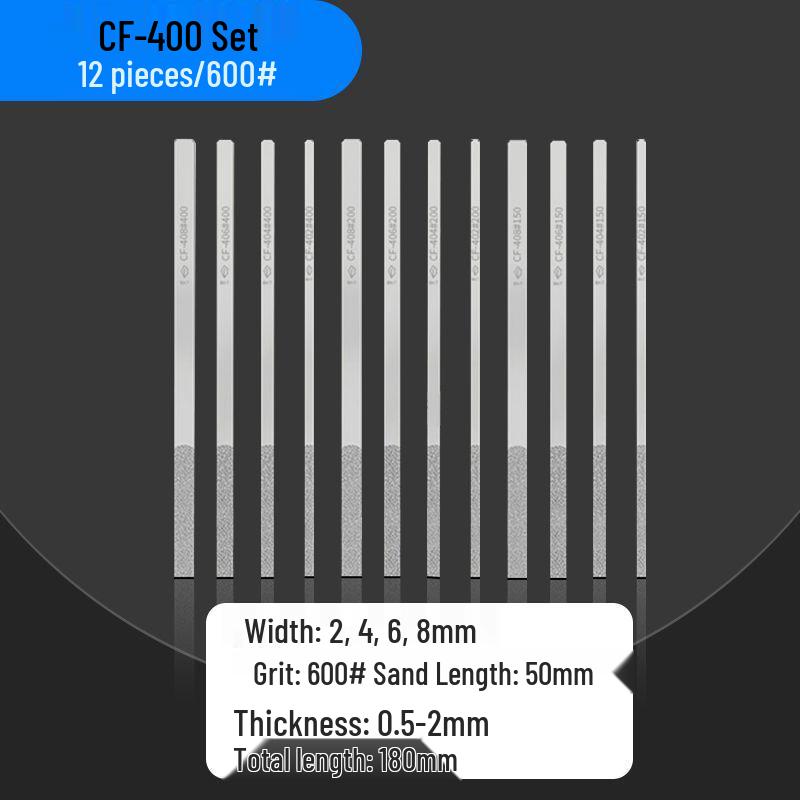 Diamond Sand Alloy File Set CF-400 for Flat Mold Grinding