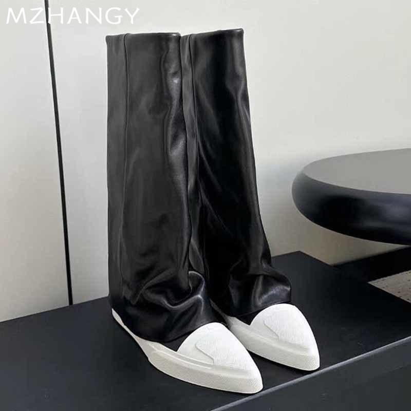 Мода остроносые балетки женские ботильоны дизайнерская мода кожаные туфли женские 2024 тренд зимние прогулки повседневные челси ботинки женские