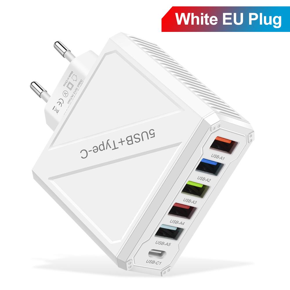 3.1A 5-портовое USB-зарядное устройство для мобильного телефона с вилками EU, US, UK, KR