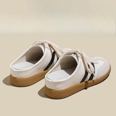 Новый стиль женской обуви с увеличивающими рост стельками, обувь Dexun с откидным верхом, полушлепанцы, ленивая обувь