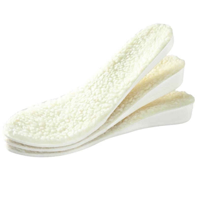 NO.8 Winter Plush Warm Insoles for Shoes Height Increase Insole for Feet Martin Snow Shoe Insert Thicken Heating Sole Men Woman