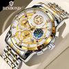 Luxury Fashion Casual Quartz Men Watch Stainless Steel Strap Luxury Dial Luminous 30M Waterproof Business Men Wristwatch