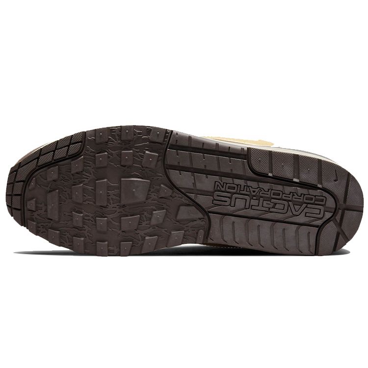 Travis Scott x Nike Air Max 1 Baroque Brown Унисекс Кроссовки Lemon-Drop Wheat Chile-Red DO9392-200