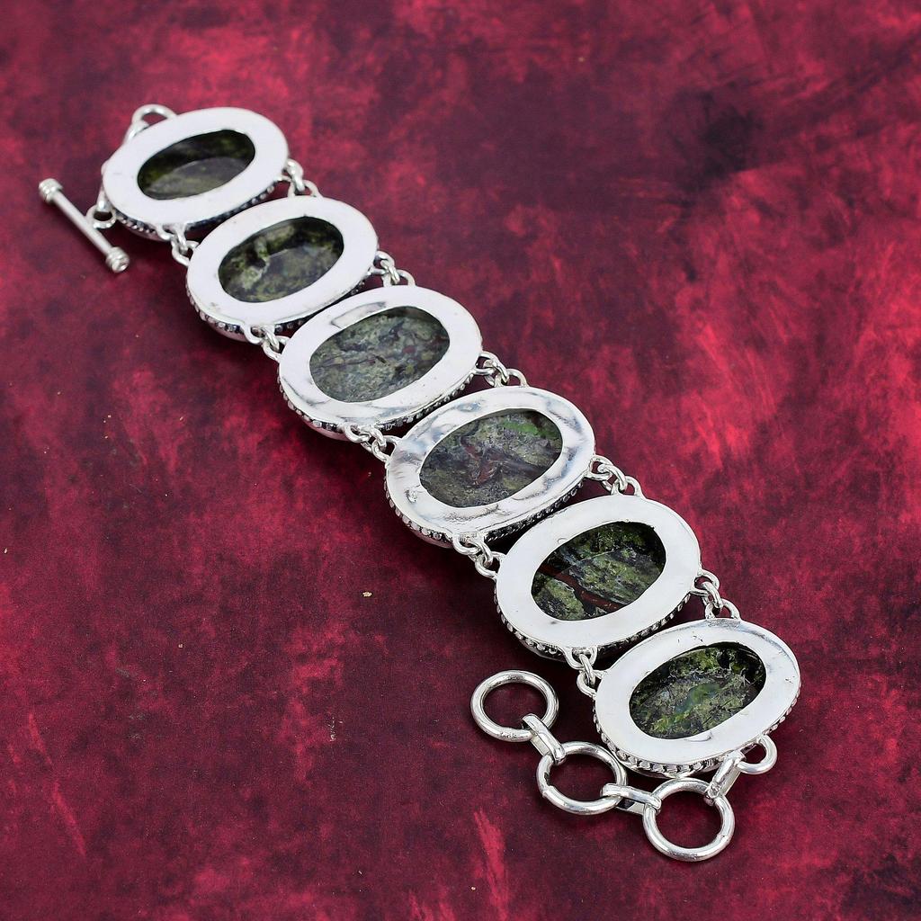 Dragon Blood Jasper Bracelet, Natural Gemstone 925 Solid Sterling Silver Bracelet, Handmade Jewelry, Anniversary And Birthday Gift For Her
