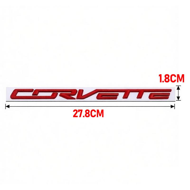 Для Chevrolet Corvette Логотип Задний Значок Металлическая Модифицированная Английская Буквенная Наклейка 3D Стикер 27.8x1.8см Автомобильный Задний Значок Украшение