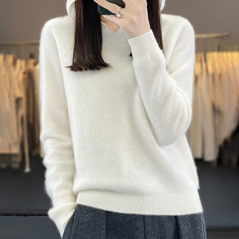 Женский кашемировый свитер Qinghe cashmere 30% кашемир 70% шерсть Женский осенне-зимний кашемировый свитер мягкий и теплый