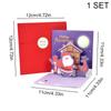 3D Pop Up Christmas Greeting Card Kids Mini Cartoon Christmas Blessing Greeting Cards with Envelope New Year Xmas Post Gift Card