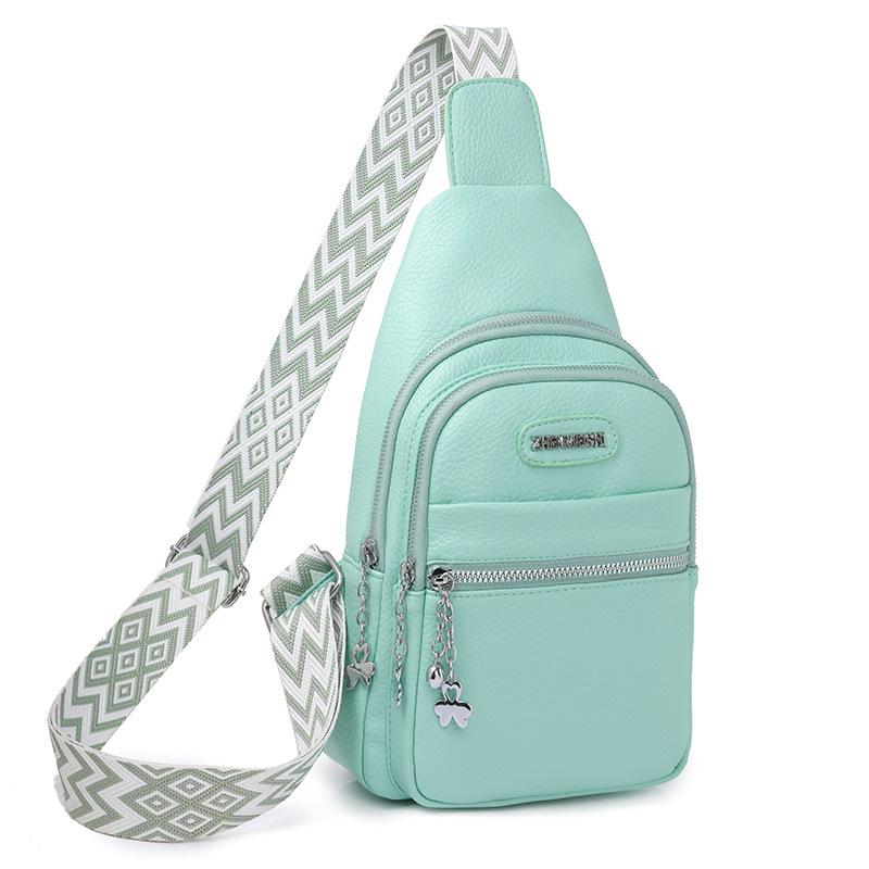 Мягкая полиуретановая наплечная сумка кроссбоди, нагрудная сумка, простой дизайн