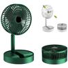 Portable Desk Fan Foldaway Table Fan USB Rechargeable Pedestal Standing Floor Fan Lightweight Telescopic Fan Adjustable Height Fan