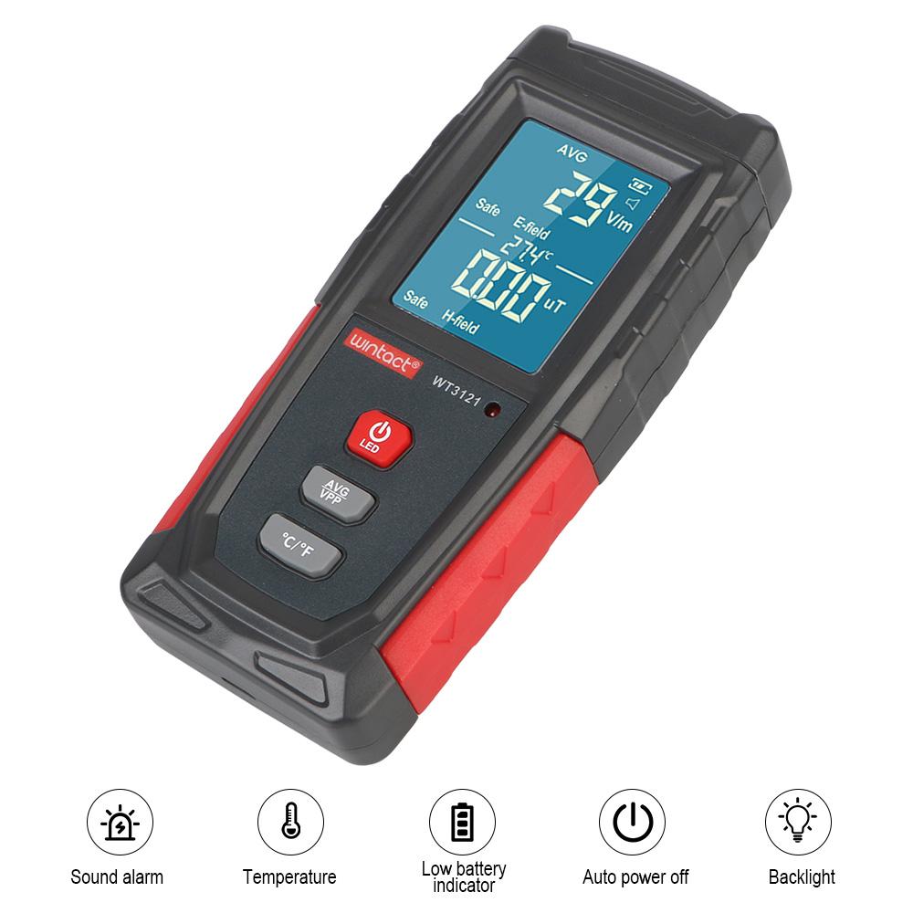 Тестер электромагнитного излучения Ручной портативный счетчик радиации Дозиметр-монитор Тестер электрического поля Измеритель ЭДС Детектор высокой точности