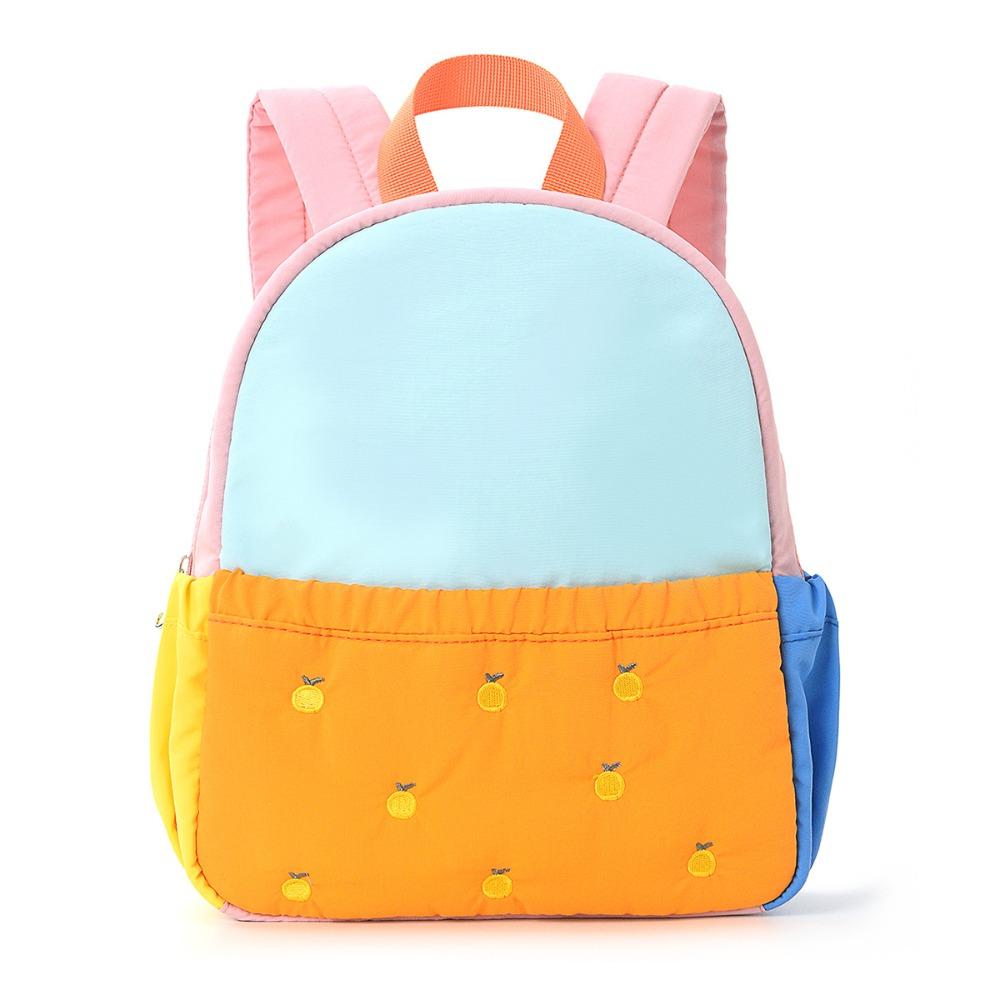 New Polyester Embroidery Shoulders Bag Multicolor Washable Versatile Backpack Large Capacity School Student Backpack Children
