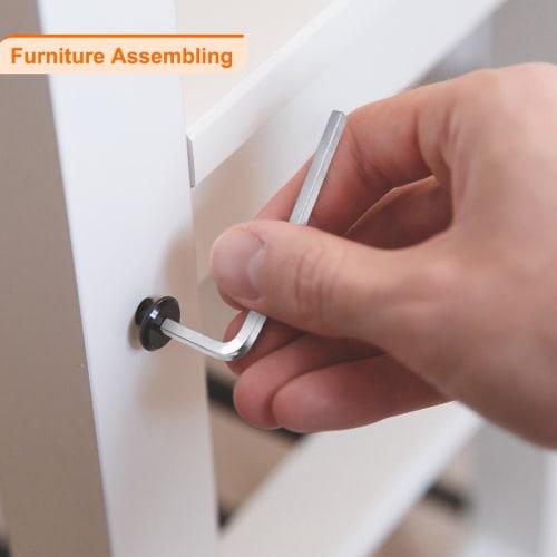 uxcell 3-Piece Set of L-Shaped Square Head Wrenches, 3mm/4mm/5mm, Carbon Steel L-Key 4-Point Metric Bolt Wrenches for Basic Household Repair DIY Proje