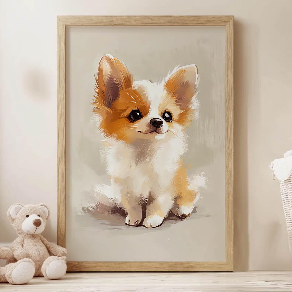 Uroczy Corgi - Plakat Dla Dzieci Uroczy Corgi - Plakat Dla Dzieci, 30X40 Cm, Bez Ramy, Papier Matowy 230 Gsm