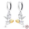 Серьги из серебра S925 Стиль Серия 'Сердце Любви' Женские Серьги-Кольца Праздничные Свадебные Изящные Украшения для Девочек Подарки