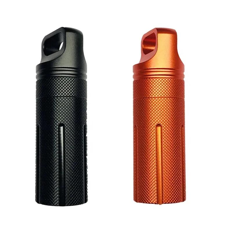 2 шт., алюминиевая бутылка с телескопической ложкой, водонепроницаемый чехол для таблеток, герметичный брелок для ключей, аксессуары для уличных инструментов