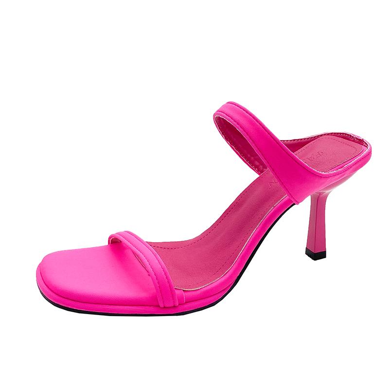 Fashion Brand Female Shoes 2024 New Luxury Summer Women's Slippers Fashion Elegant Stilettos Shoes Ladies Outdoor High Heel Sandalias