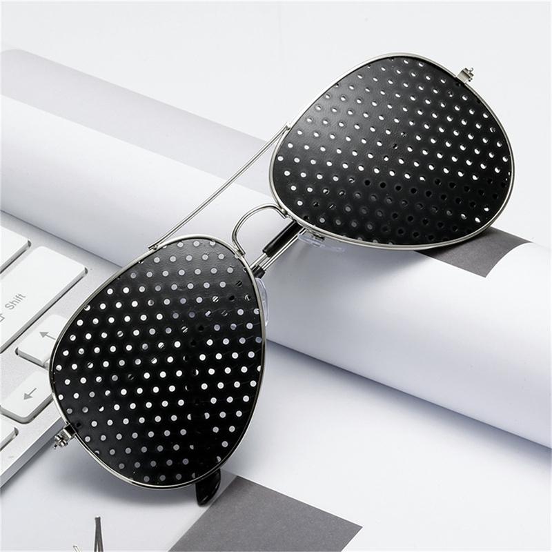 Солнцезащитные очки-обскуры в стиле ретро, очки с маленькими отверстиями, очки для улучшения зрения, унисекс