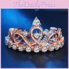 Элегантное корейское кольцо-корона с покрытием из розового золота и сверкающими драгоценными камнями для женской модной бижутерии