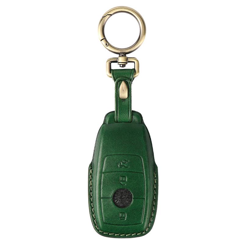 Чехол для смарт-ключа автомобиля из натуральной кожи ручной работы для Mercedes - Полная защита