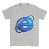 Повседневная футболка Летняя футболка Internet Explorer Модные крутые футболки 100% хлопковая футболка для мужчин Y2K Классический дизайн Одежда с коротким рукавом