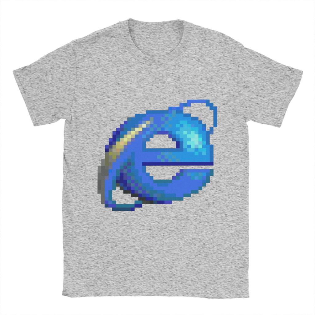 Повседневная футболка Летняя футболка Internet Explorer Модные крутые футболки 100% хлопковая футболка для мужчин Y2K Классический дизайн Одежда с коротким рукавом