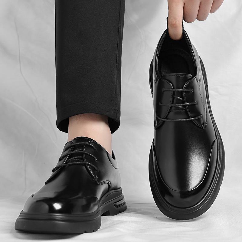 Модная осенне-зимняя новая модная повседневная кожаная обувь для мужчин однотонная новая дизайнерская обувь для платья мужская мягкая подошва шнуровка лоферы мужские