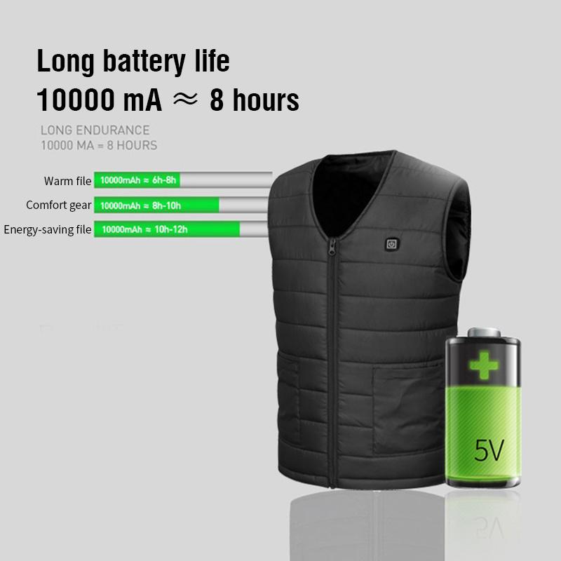 Жилет с подогревом, теплая зимняя теплая электрическая USB-куртка для мужчин и женщин, нагревательное пальто, тепловое