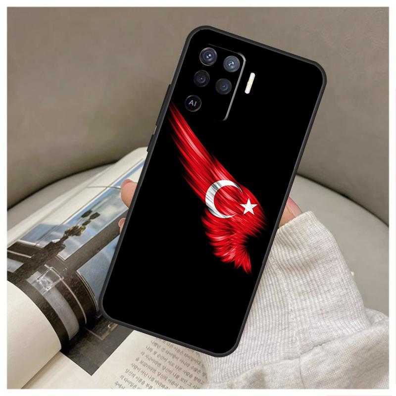 Турция Турецкий Флаг Для OPPO A79 A58 A78 A98 A15 A16 A76 A96 A17 A77 A52 A72 A5 A9 A94 A74 A57S A53S A54S Чехол
