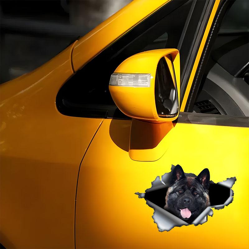 Наклейки на автомобиль Американская Акита, Водонепроницаемые ПВХ наклейки с животными с 3D-эффектом, Защита от царапин и увеличение удовольствия Автозапчасти