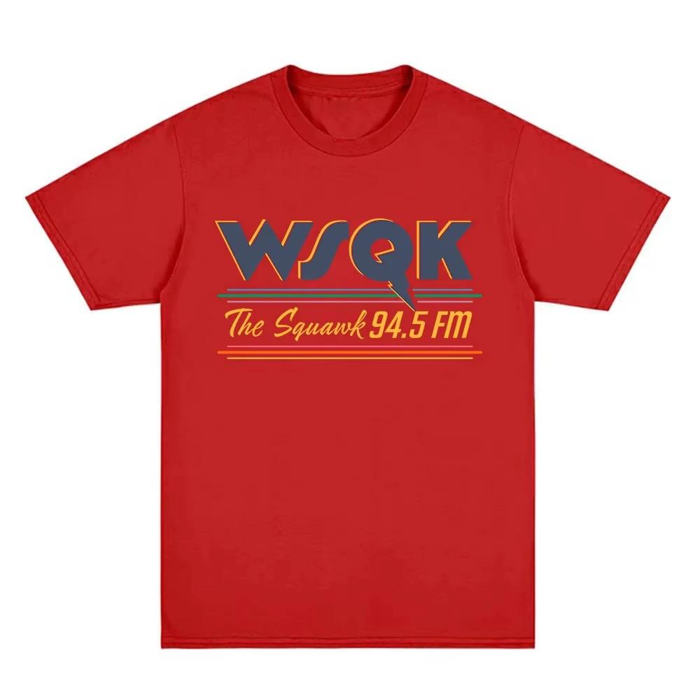 2026 Лето WSQK The Squawk 94.5 FM Футболки Beam Me Up Футболки Место Отстой Футболка с Графическим Принтом Хлопок Короткий Рукав Мужские Футболки Уличная Мода