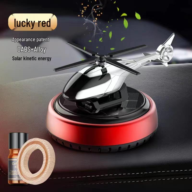 Вращающийся автомобильный освежитель воздуха в виде вертолета на солнечной батарее с датчиком освещенности
