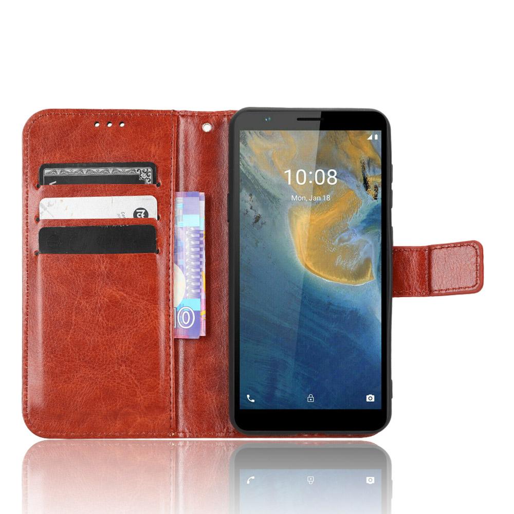 Case Luxury Leather Flip Wallet With Card Slots Kickstand Magnetic Buckle Shockproof Protective Cover For Zte Blade A72a52a51a71v30a31l9