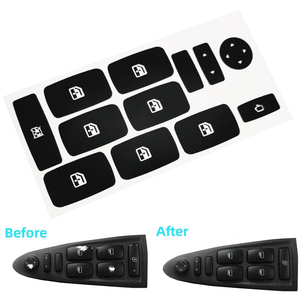 Black Vinyl Material Windows Button Decals Light Penetration Reduction