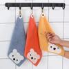 Children Towels Boys Girls Kindergarten Cartoon Bear Pattern Hangable Hand Towel Cotton Baby Face Towel Kids Beathroom Products
