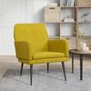 351410 vidaXL Armchair Yellow 62x79x79 Cm Velvet