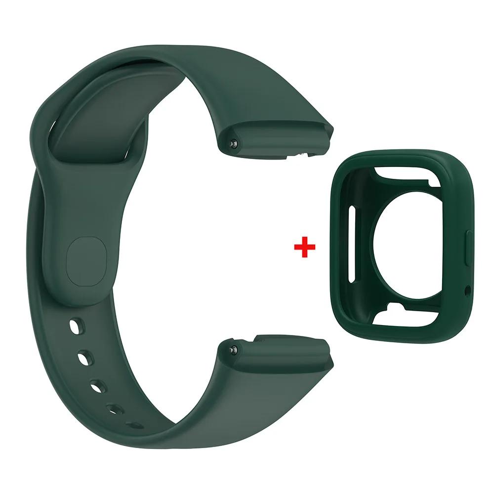 Силиконовый ремешок для Redmi Watch 3 Active/Lite браслет ремешок + защитный чехол