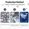 Набор для творчества 5D DIY Жемчужная мозаика Синий кит Тема Океана Декор для дома Настенный декор