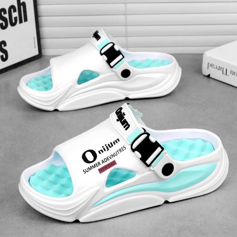 Летние мужские массажные тапочки для дома и улицы, сандалии для пляжа, удобные мягкие шлепанцы, сабо, повседневная обувь для мужчин и женщин, домашние тапочки