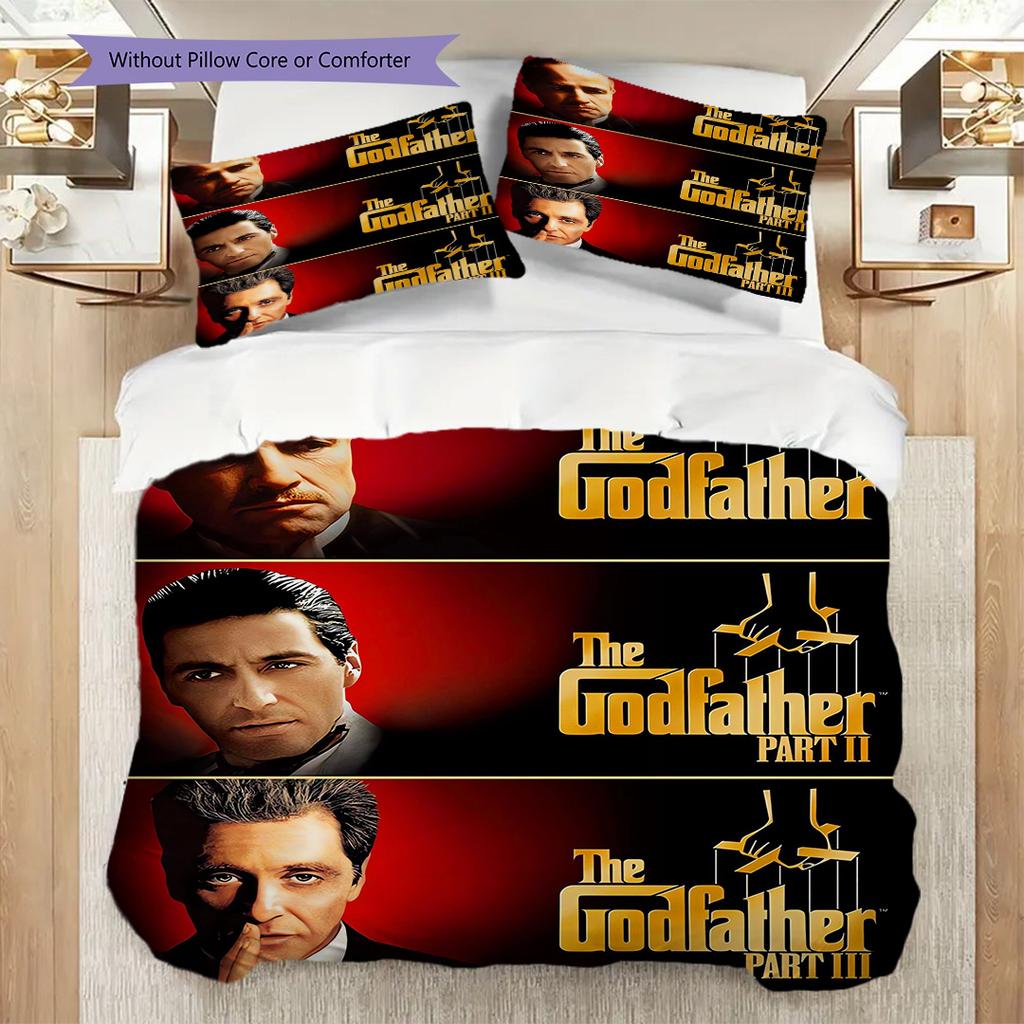 Godfather Legacy Th Anniversary Bedding (1 * duvet cover + 2 * pillowcase, without core) 2D Flat Soft and comfortable Duvet cover and pillowcase