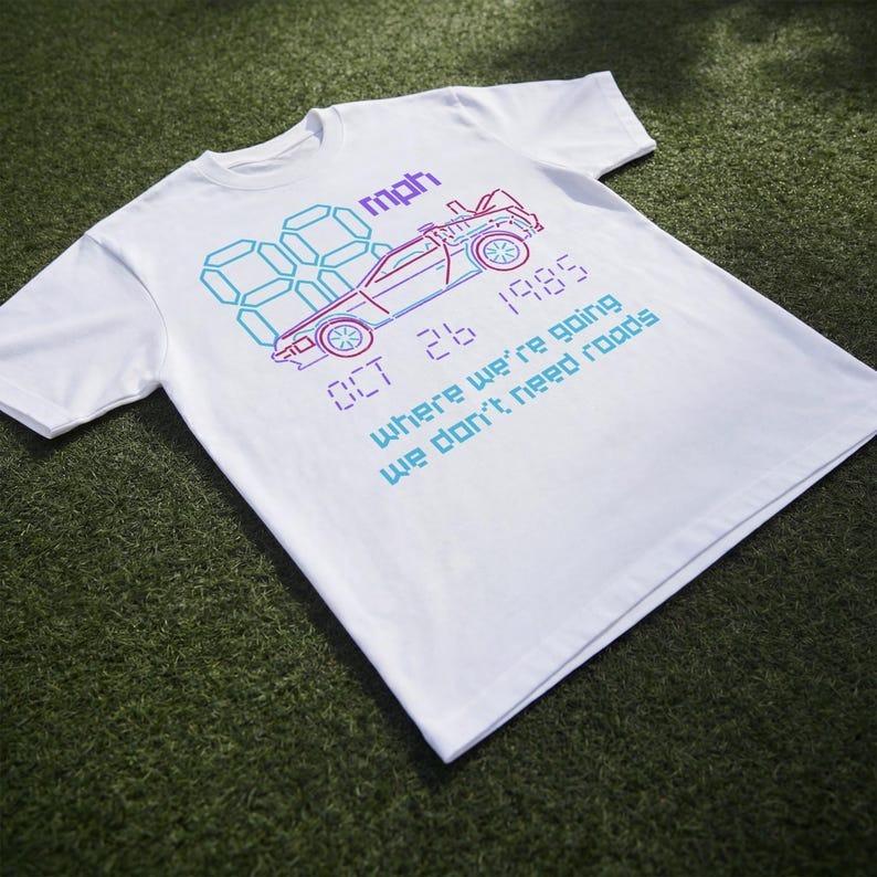 80s Future Movie Tshirt Retro 88mph Back To Film Graphic Print Short Sleeve Harajuku Y2k Casual Tshirt Men Women Streetwear