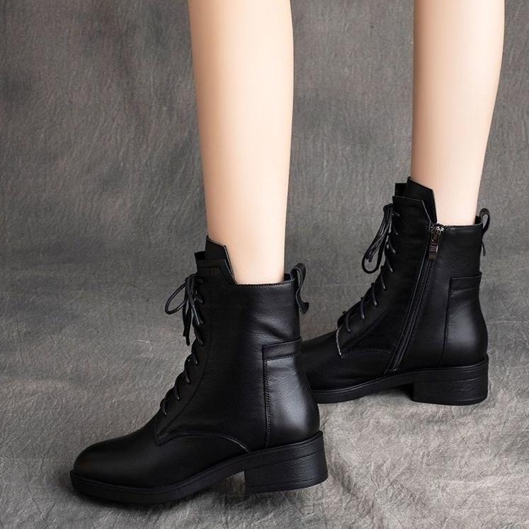 Женские зимние сапоги. Универсальные осенние и зимние женские сапоги на низком каблуке