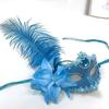 Half Face Mask Peacock Feathers Masquerade Mask Princess Mask Women For Party Carnival Performance